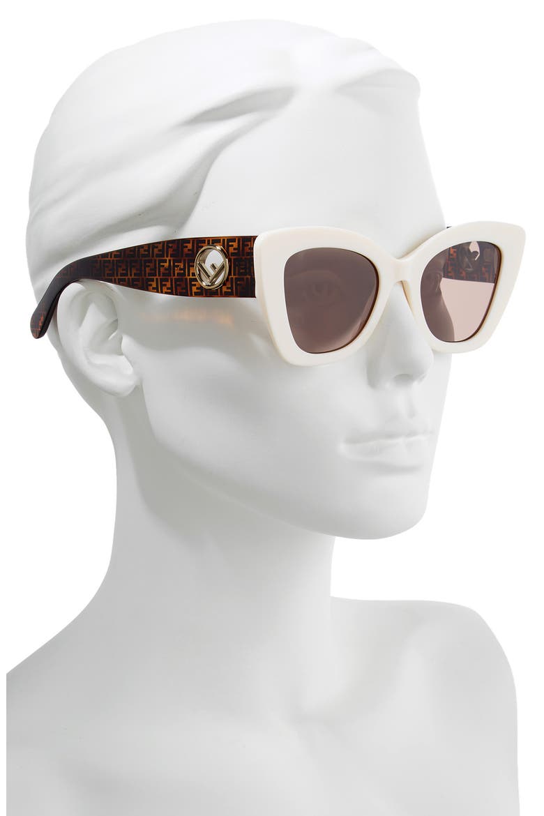 52mm Sunglasses, Alternate, color, WHITE