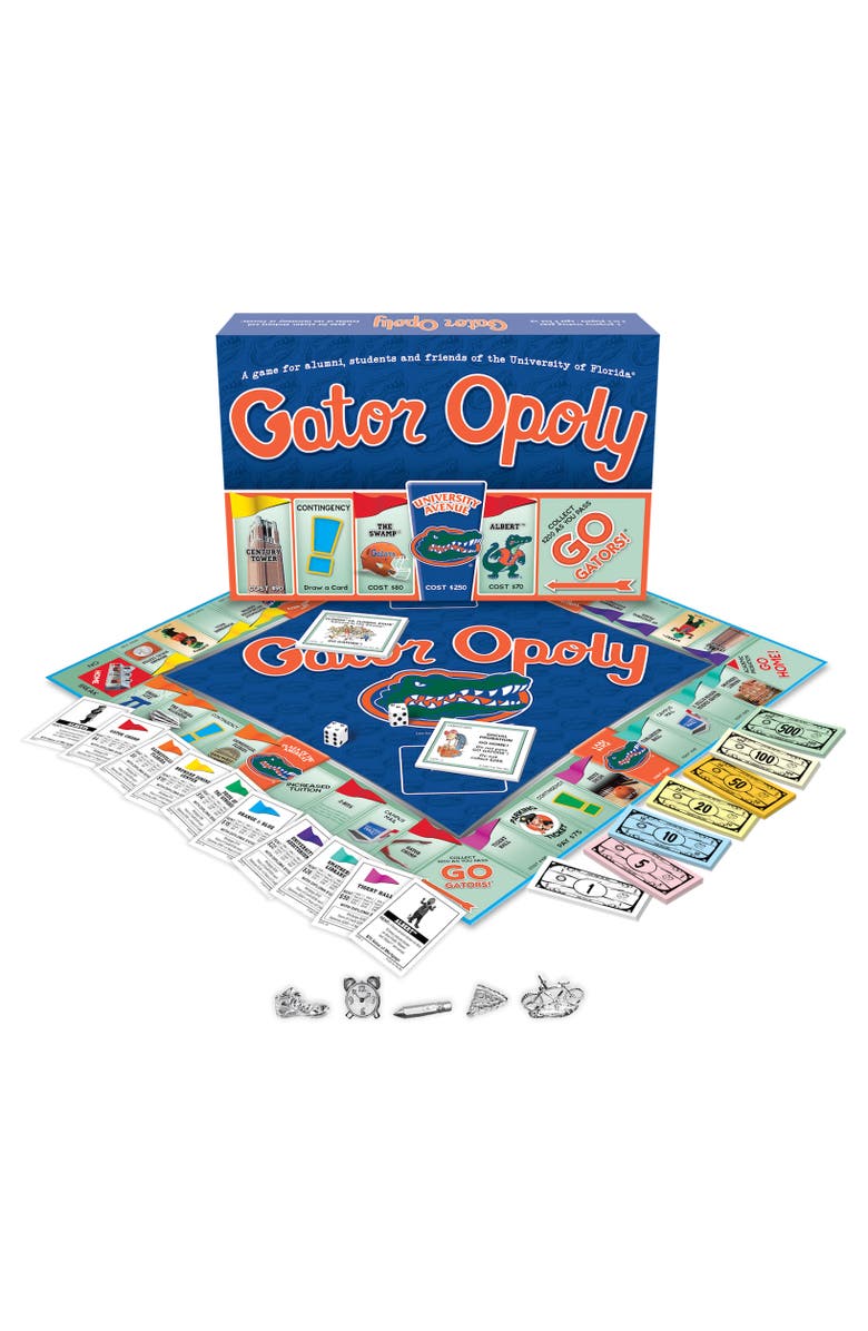 Late for the Sky University of Florida Gator Opoly Monopoly Board Game, Main, color, Multicolored