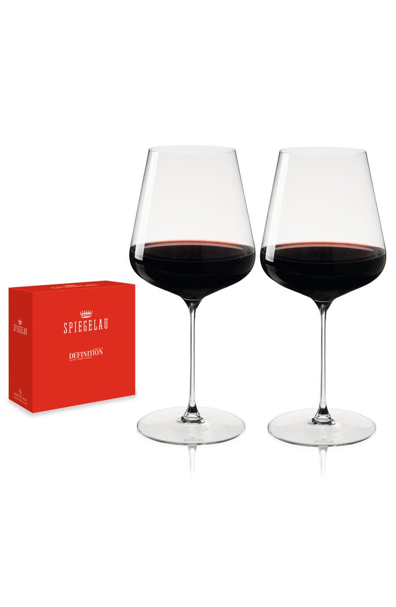 SPIEGELAU Definition Bordeaux Wine Glass Set of 2, Alternate, color, Clear