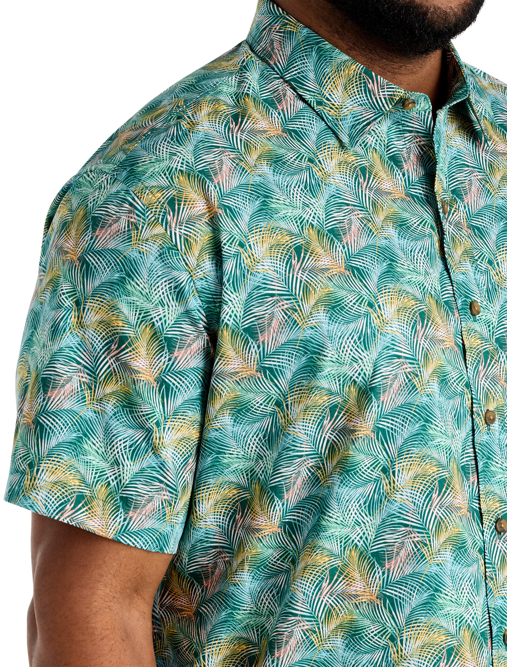 Big & Tall Palm Leaf Sport Shirt - image 2