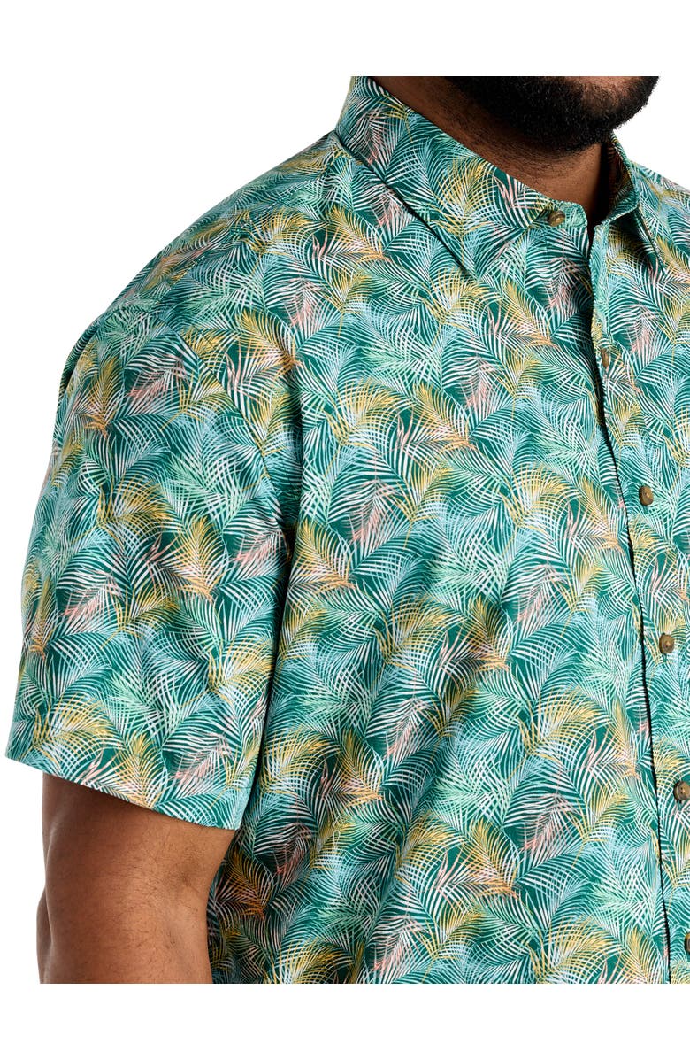 Oak Hill by DXL Big & Tall Palm Leaf Sport Shirt, Alternate, color, Multi