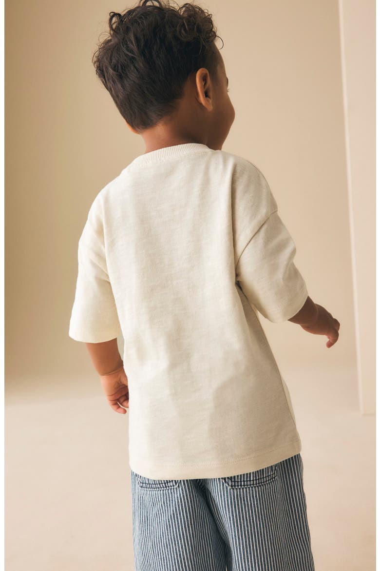 Kids' Safari Animal Appliqué Cotton T-Shirt, Alternate, color, NEUTRAL