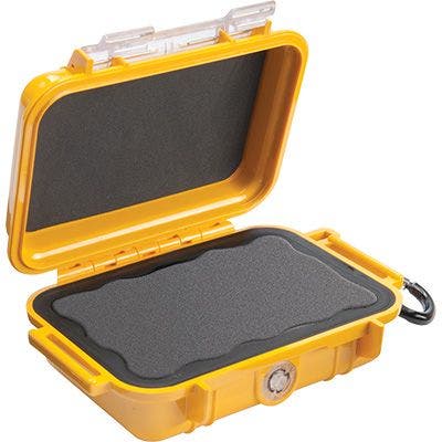 Pelican 1010 Micro Case  for iPhone, Cell Phone, GoPro, Camera, and More, Alternate, color, Yellow/Clear