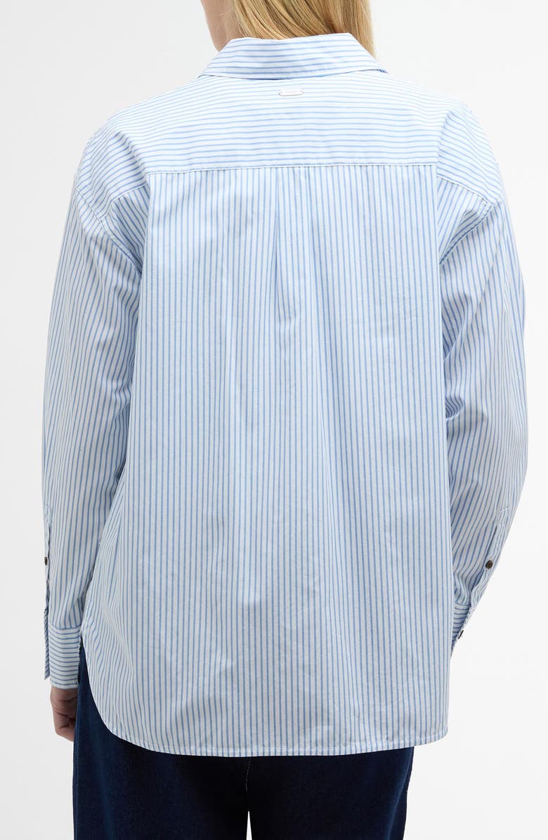Barbour Polly Stripe Button-Up Shirt, Alternate, color, Chambray Stripe