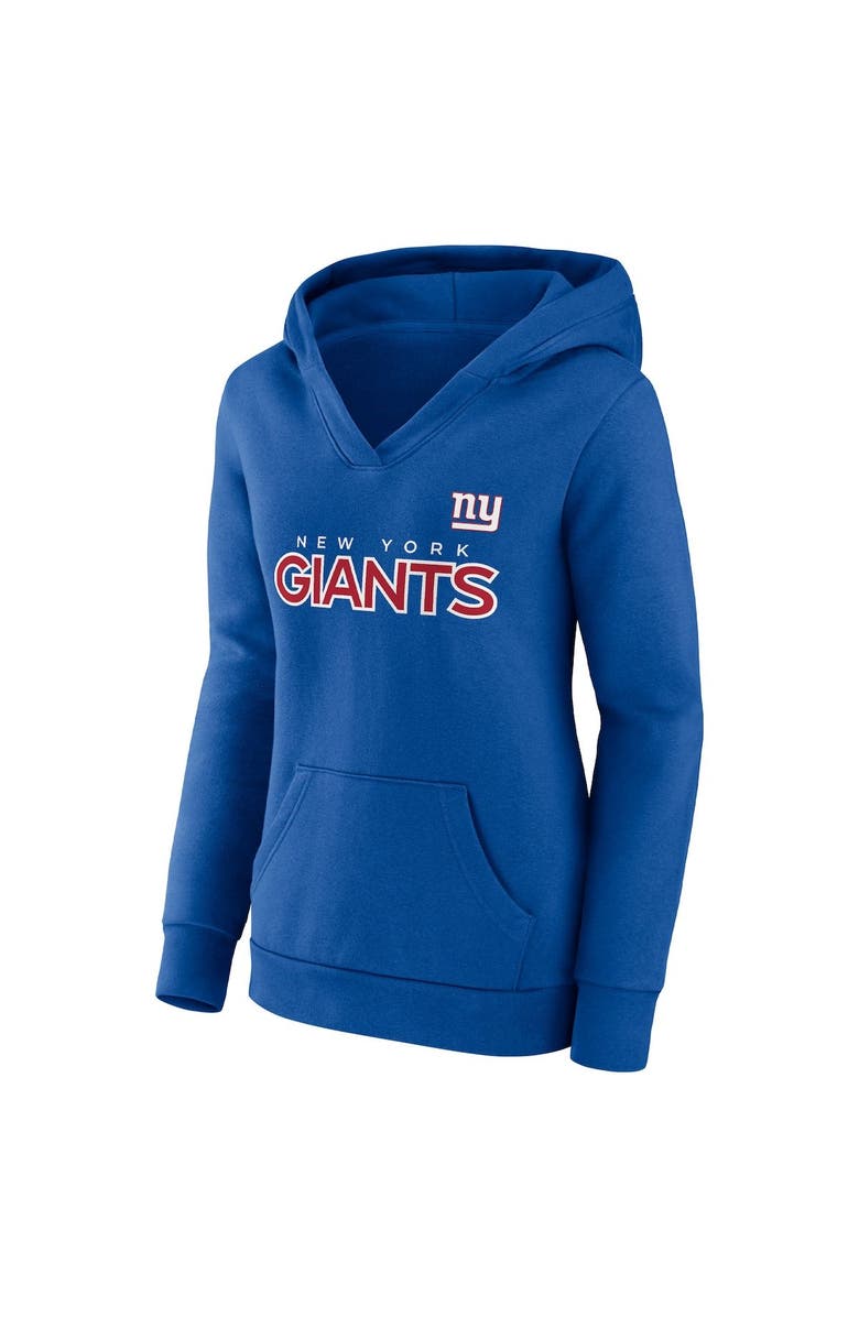 FANATICS Women's Fanatics Branded Royal New York Giants Iconic Cotton Fleece Checklist Pullover Hoodie, Alternate, color,