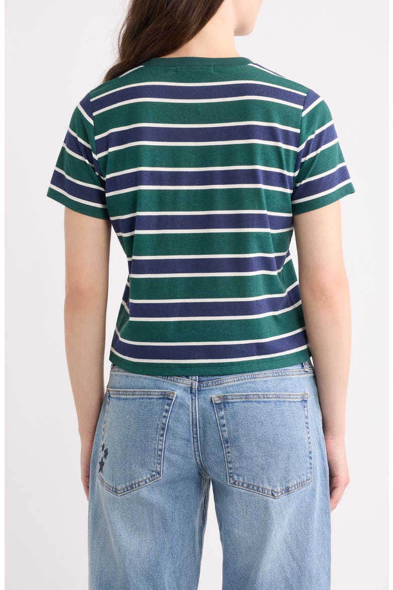 Go Sports Stripe Crop Graphic T-Shirt, Alternate, color, GREEN