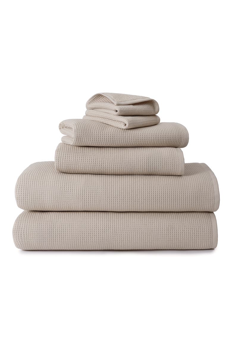 Canal Waffle Weave Cotton Bath Towel, Main, color, MUSHROOM