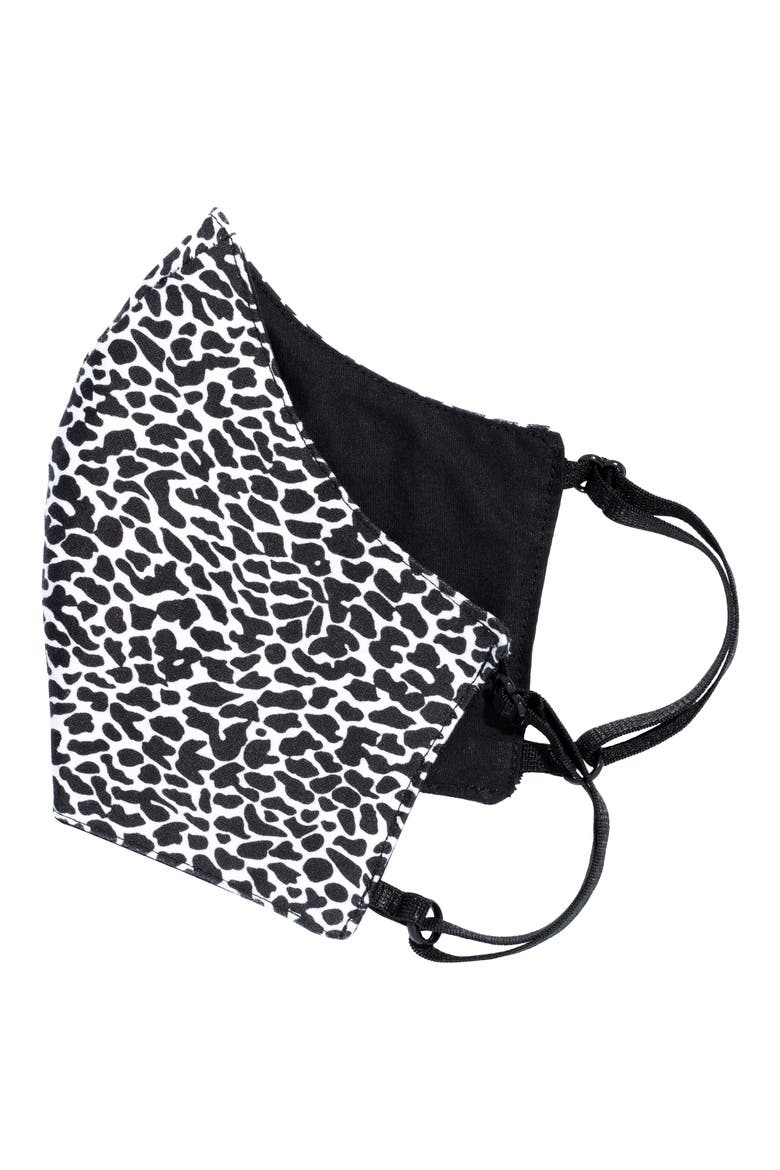 Love II Adult Contoured Reversible Face Mask, Main, color, EL GATO BLACK/ BLACK