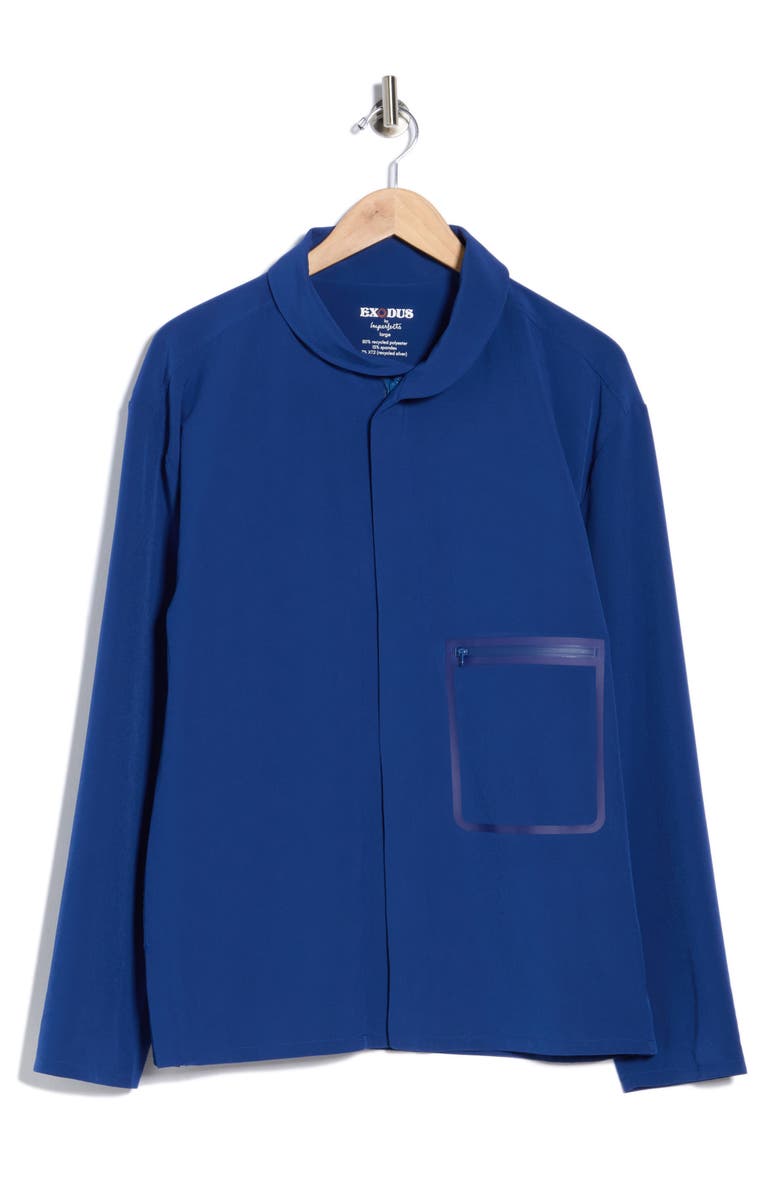 Imperfects Exodus Shepherds Zip-Up Shirt, Main, color, Phantom