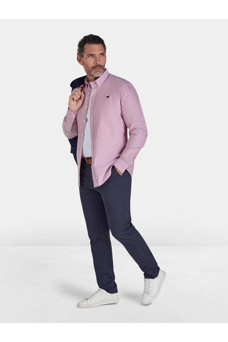 Long Sleeve Oxford Shirt, Alternate, color, Deep Red