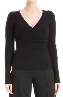 MAX STUDIO Faux Wrap Knit Sweater