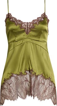 STAUD Lina Silk Lace Camisole