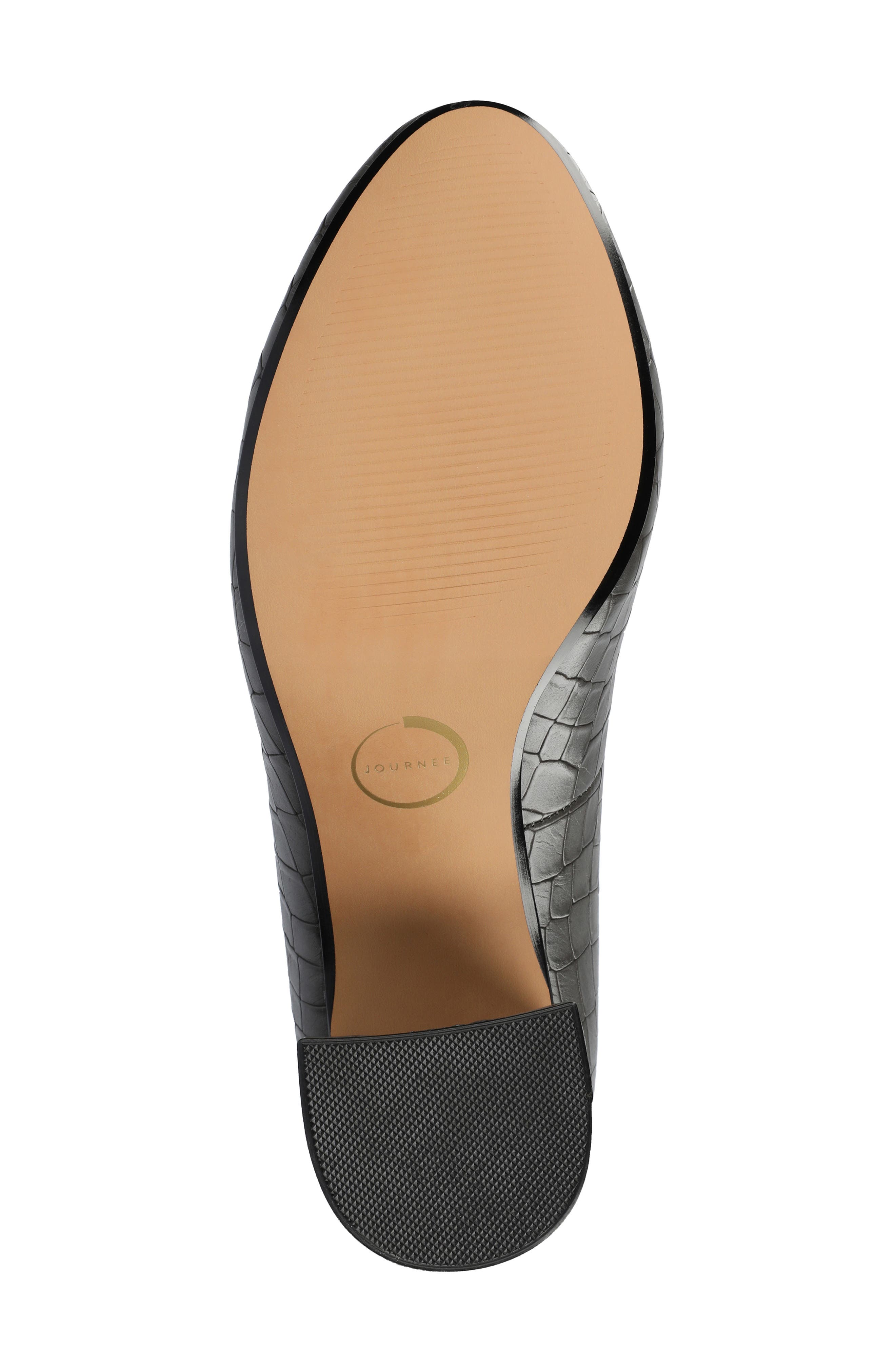 Journee Collection Seraphina Pump, Alternate, color, Charcoal Crocodile