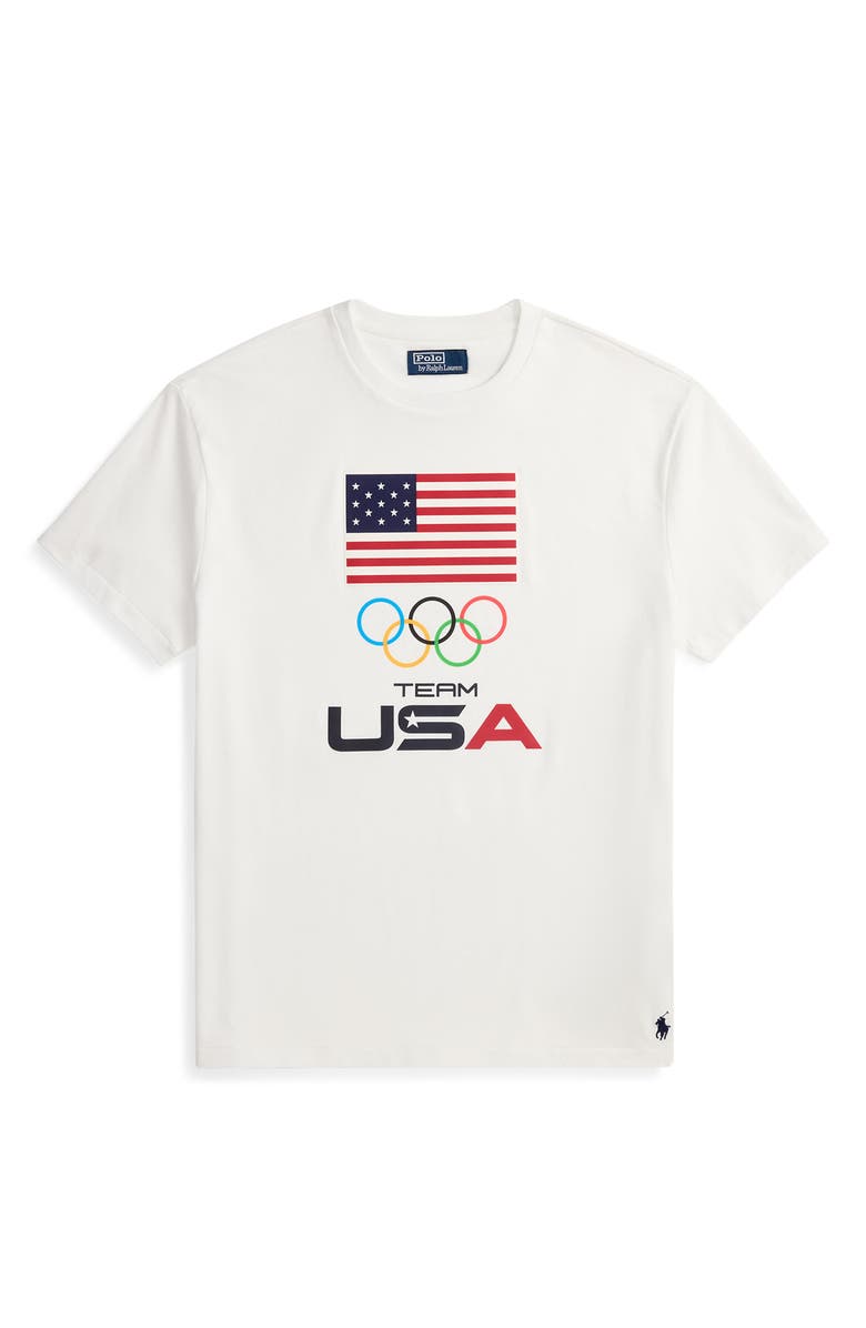 Polo Ralph Lauren Team USA Jersey Graphic T-Shirt, Alternate, color, White