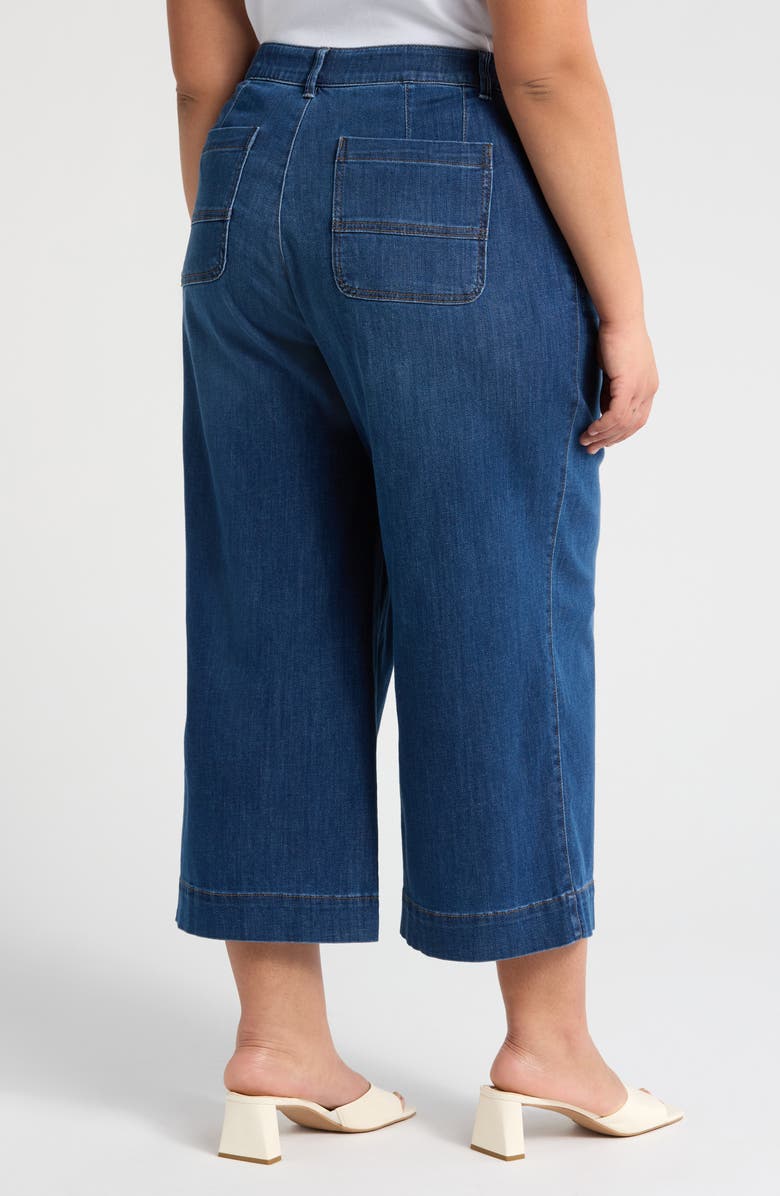 Wit & Wisdom Whitney Skyrise Crop Wide Leg Jeans, Alternate, color, Blue