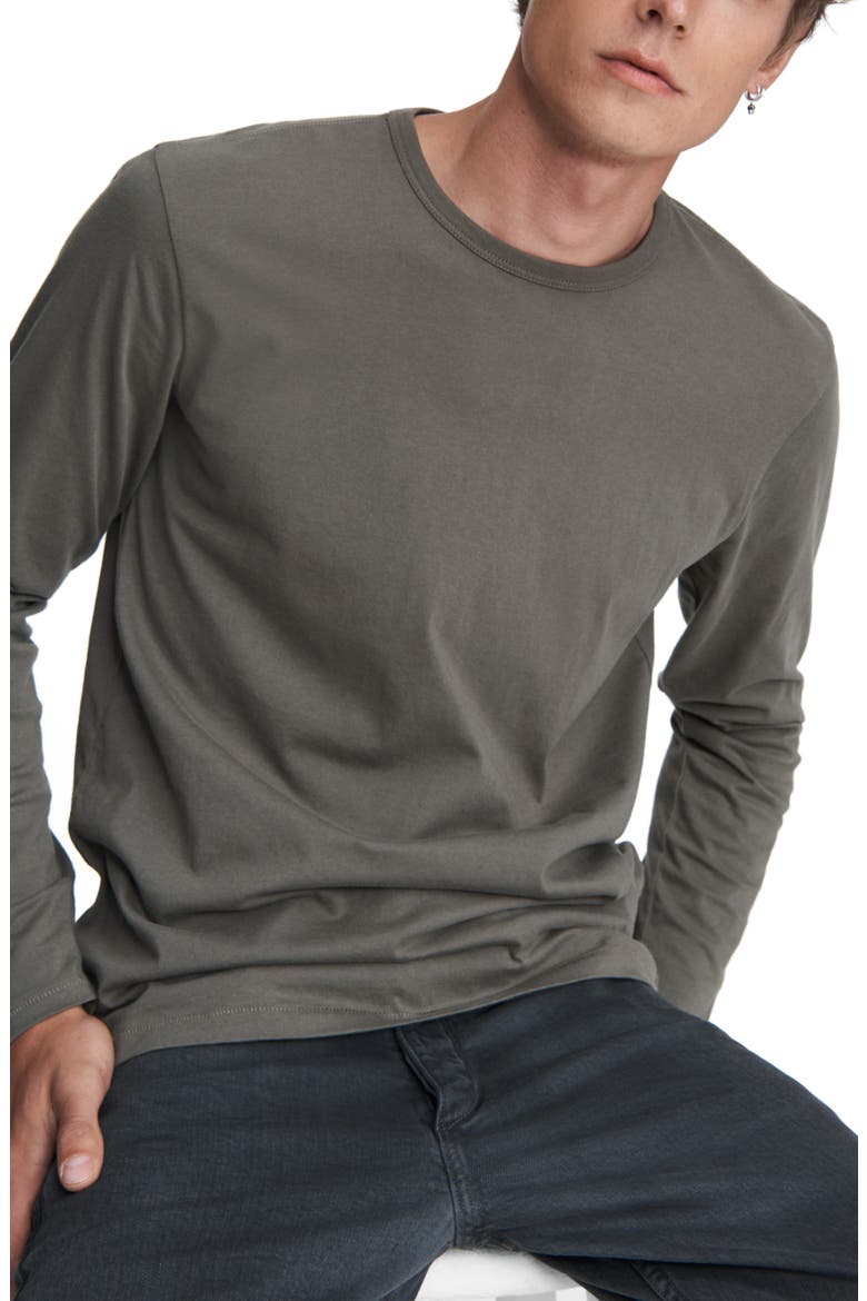 Principle Base Crewneck Pullover, Main, color, OLIVE