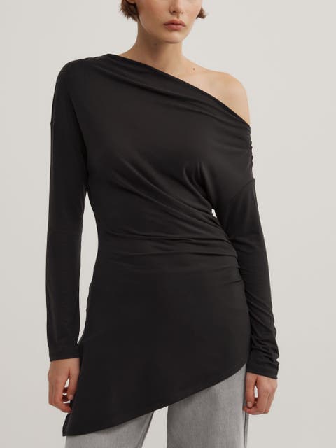 Asymmetric Tunic Long Sleeve Top