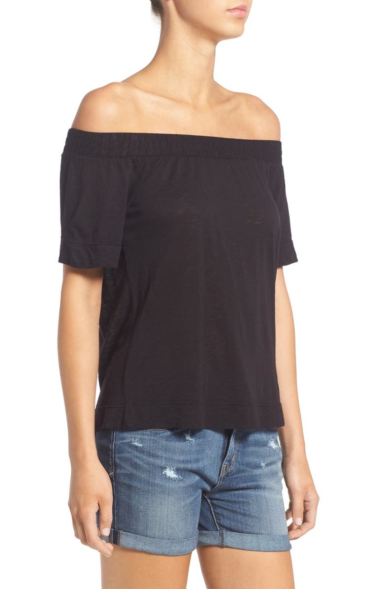 Splendid Slub Knit Off the Shoulder Top, Alternate, color, 