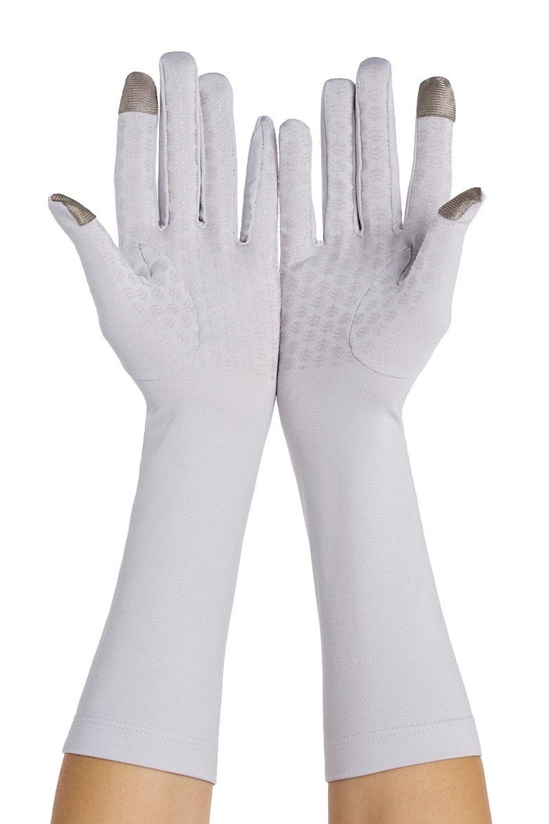 Bona Mid-Length UV Sun Glove with Touchscreen Tips, UPF 50+ Sun Protection, Alternate, color, Sleek Grey