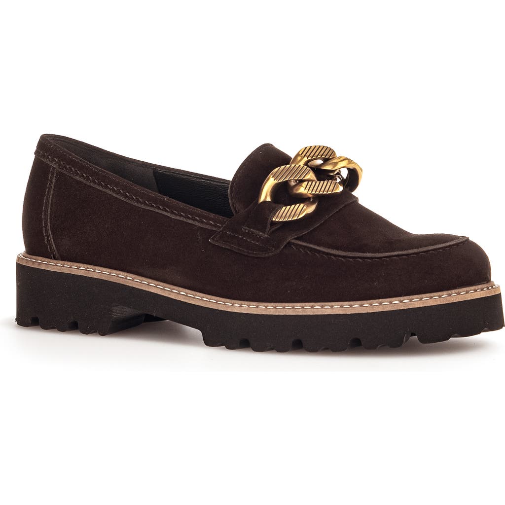 Gabor Platform Bit Loafer In Brown