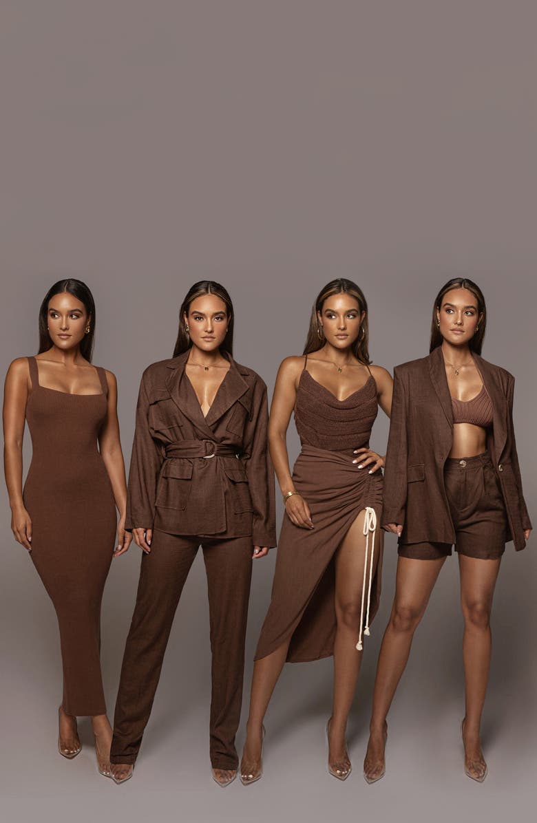 JLUXLABEL Parker Oversize Cotton & Linen Blazer, Alternate, color,