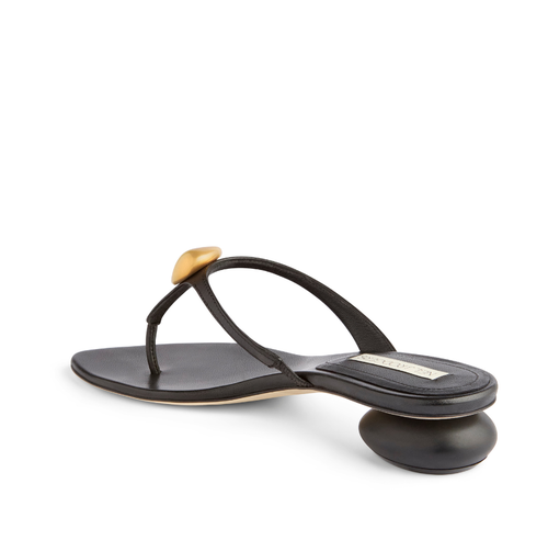 Neil J. Rodgers Pebble Sandal In Black Nappa