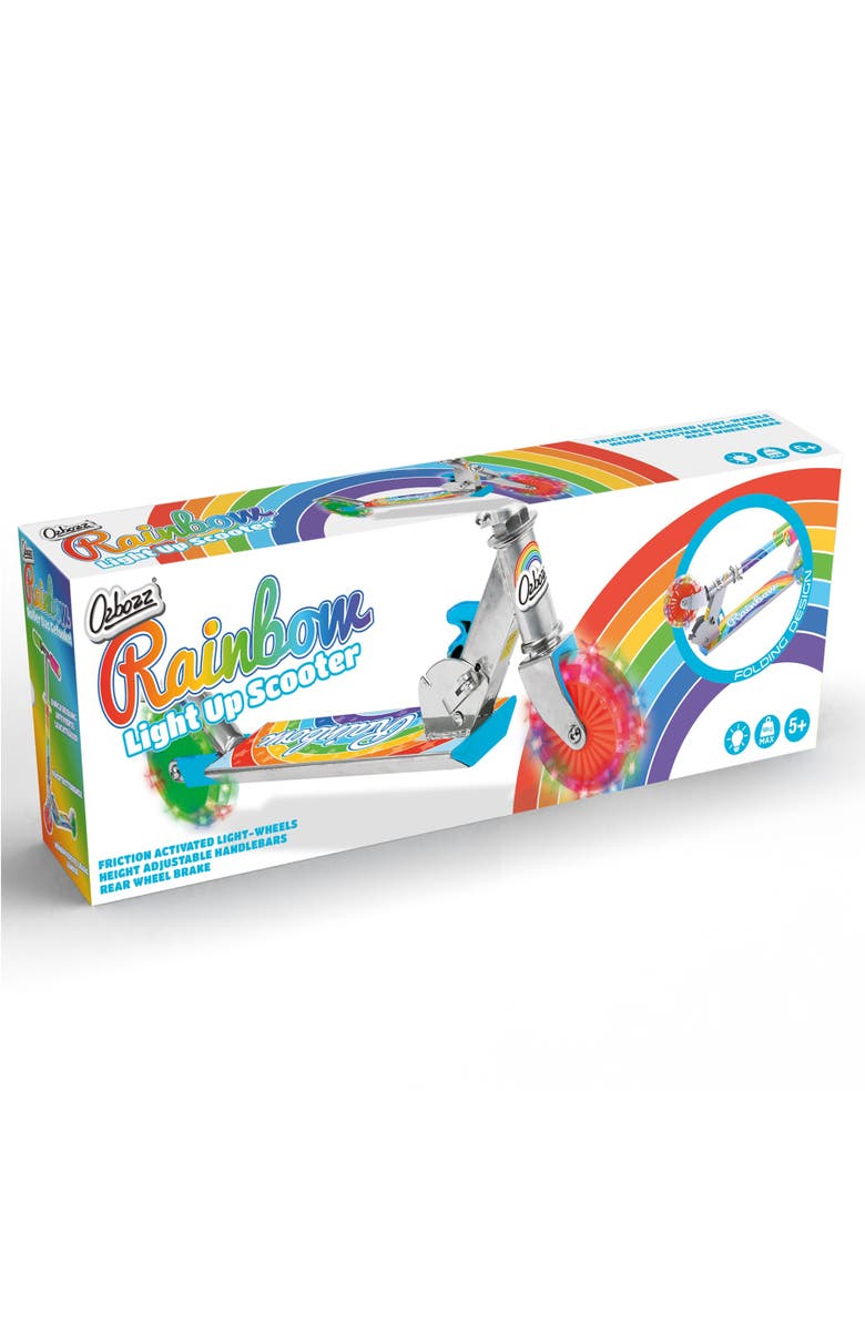 Ozbozz Rainbow Foldable Scooter, Light Up Wheels, Ages 5 And Up, Alternate, color, Multicolored