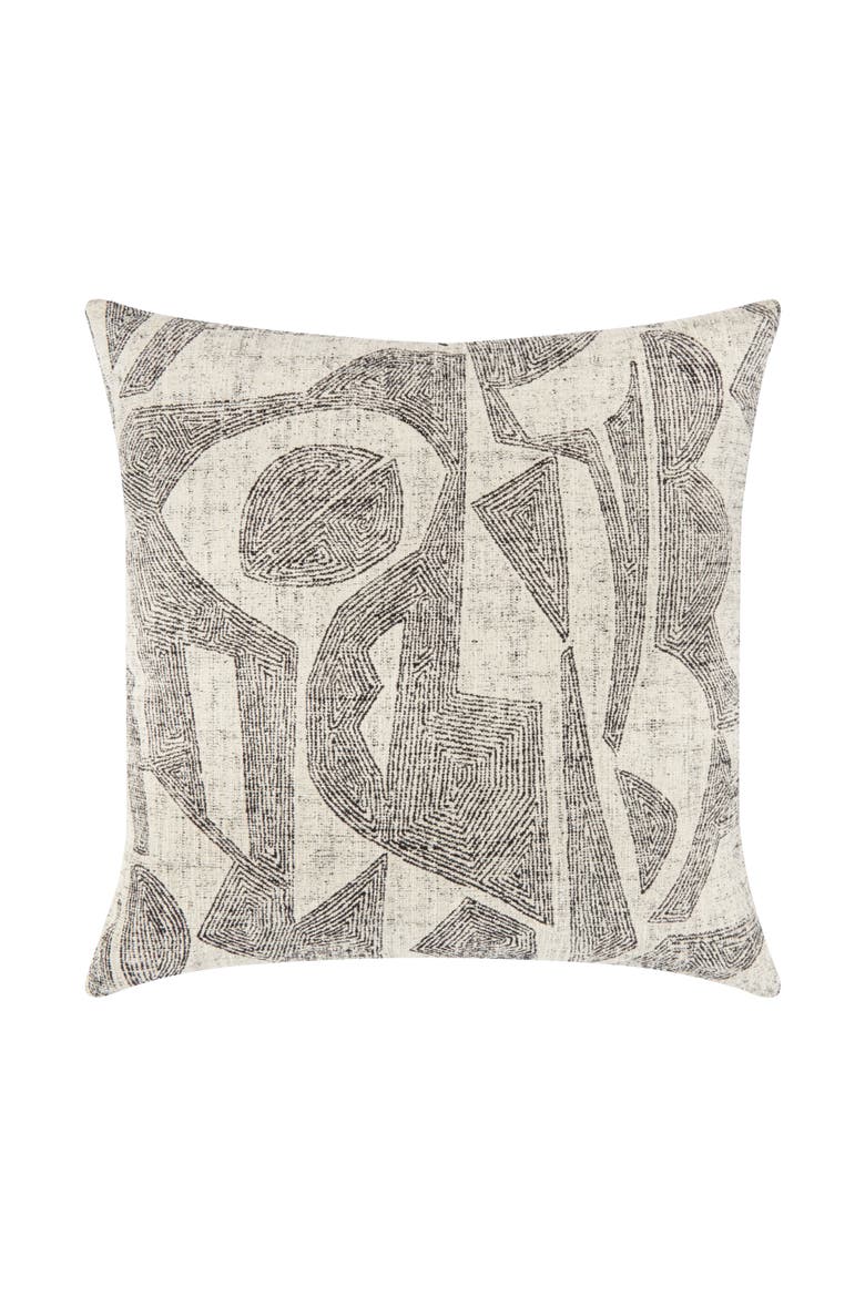 Influence Ebony Indoor & Outdoor Woven Accent Pillow, Main, color, Ebony