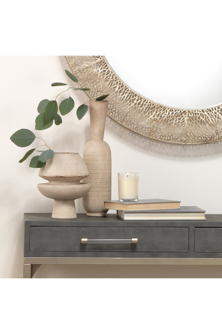 Foundation Decorative Ceramic Vase, Cream, Alternate, color, Cream