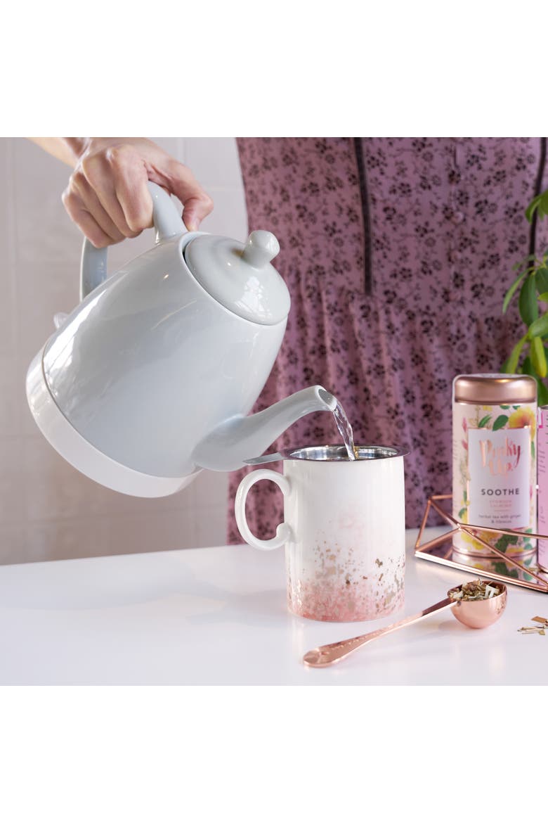 Noelle Ceramic Electric Tea Kettle, Alternate, color, Green