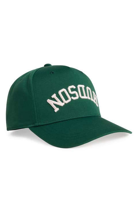 Embroidered Reverse Logo Snapback Baseball Hat