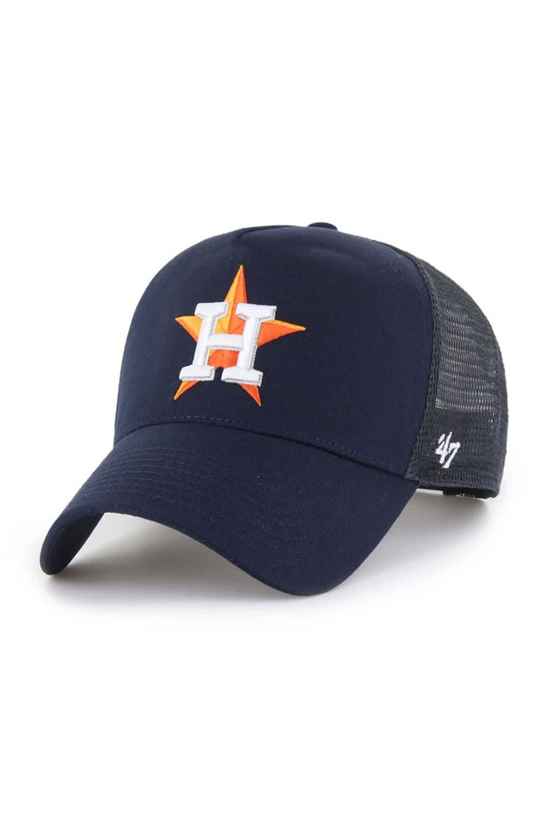 Men's '47 Navy Houston Astros Ballpark Offside Adjustable Trucker Hat, Main, color, Navy