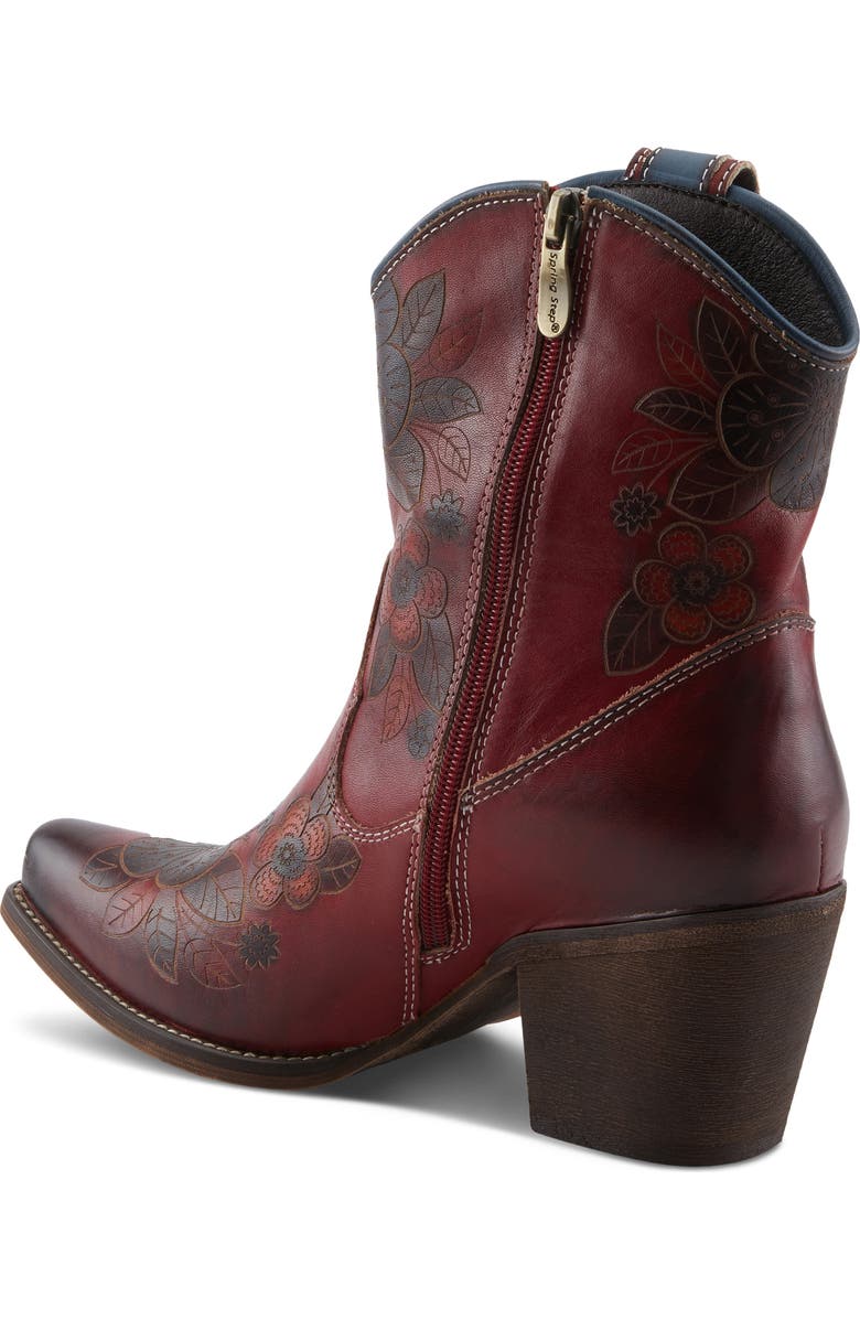 L'Artiste by Spring Step Cahoots Western Boot, Alternate, color, Dark Red Multi