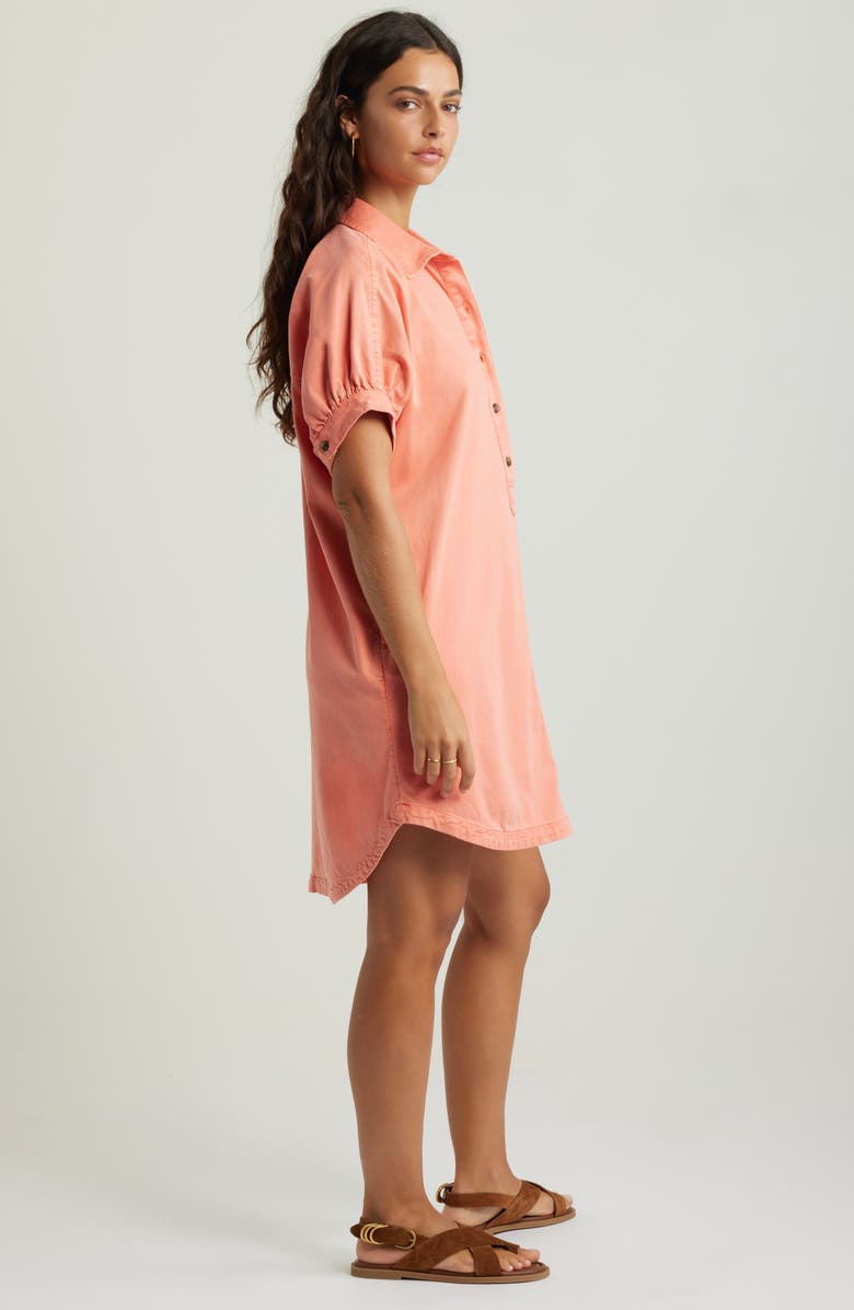 Treasure & Bond Woven Polo Shift Dress, Alternate, color, Coral Apple