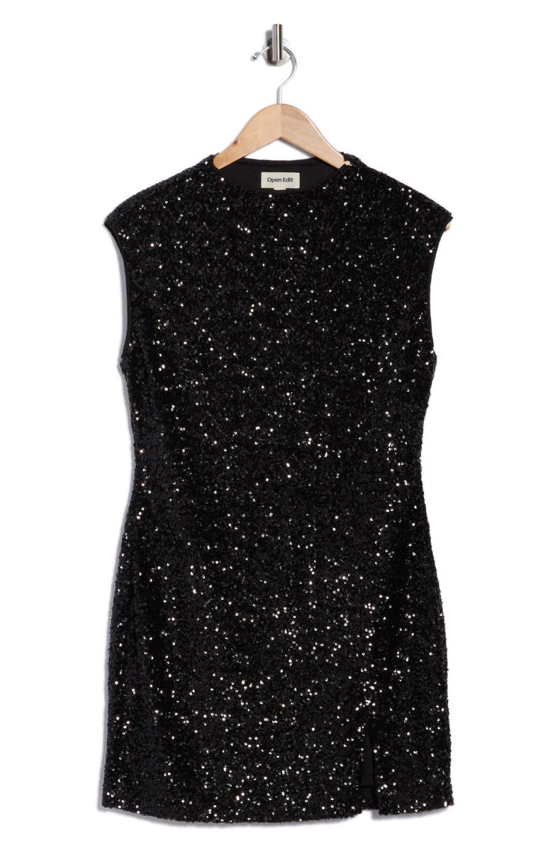 Open Edit Sequin Minidress, Alternate, color, Black