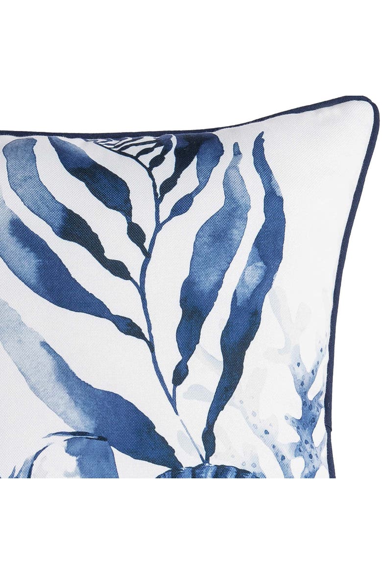 Midnight Lagoon Shells Pillow, Alternate, color, Blue