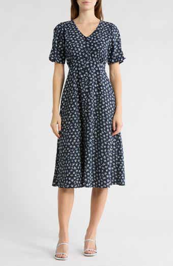 Melrose and Market Short Sleeve Button Front Dress