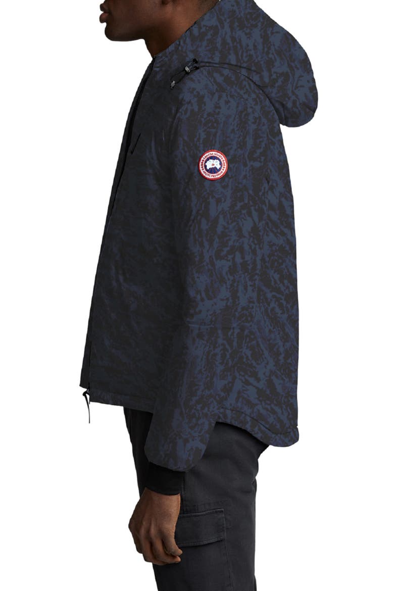 Lodge Slim Fit Packable 750 Fill Power Down Hooded Jacket, Alternate, color, ARL TNDRA NAVY