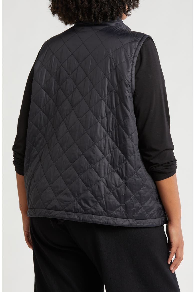 Reversible Quilted Vest, Alternate, color, BLACK