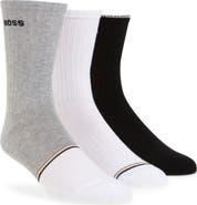 BOSS 3-Pack Ribbed Crew Socks