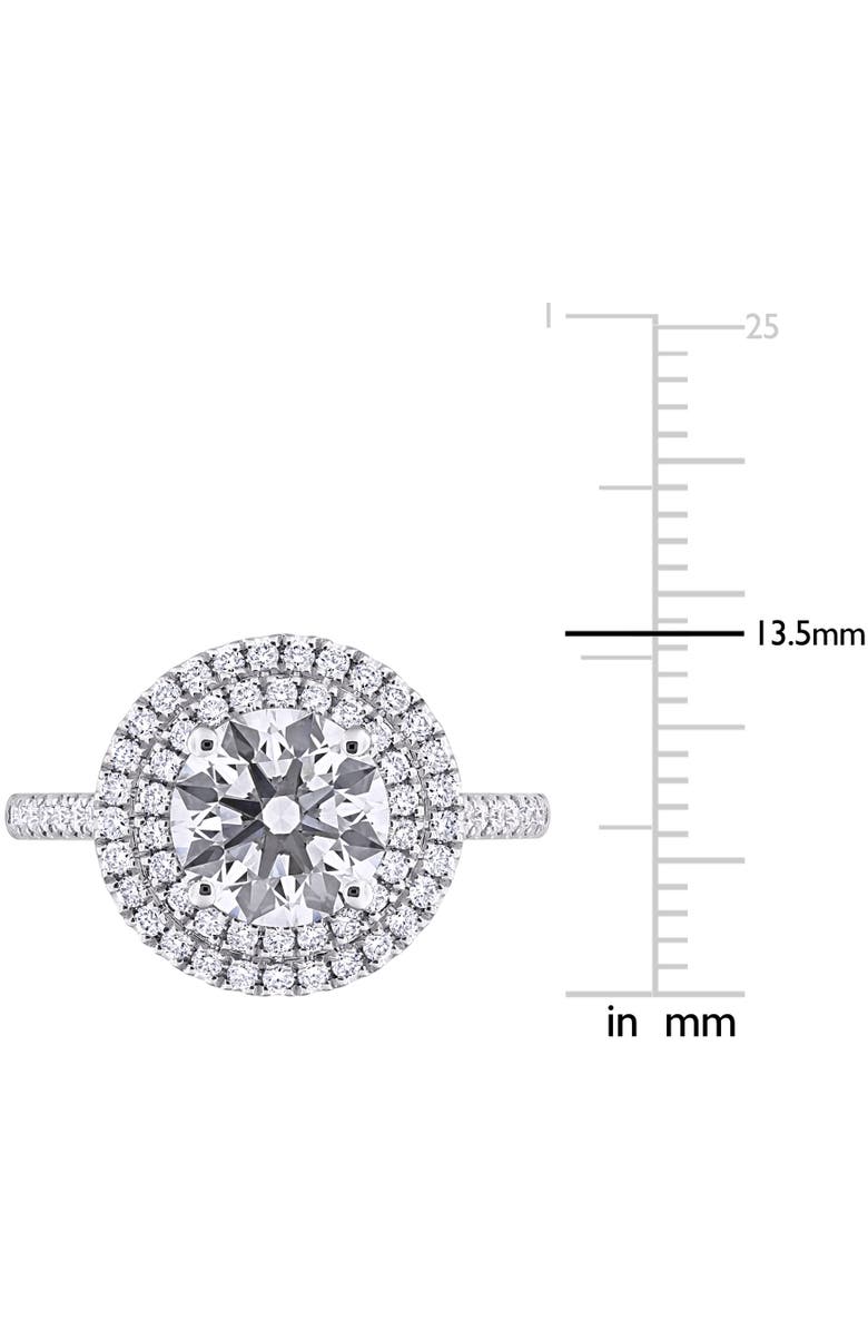 Julianna B. 2-1/2 CTW Lab-Grown Diamond Halo Ring 14k, Alternate, color, White Gold