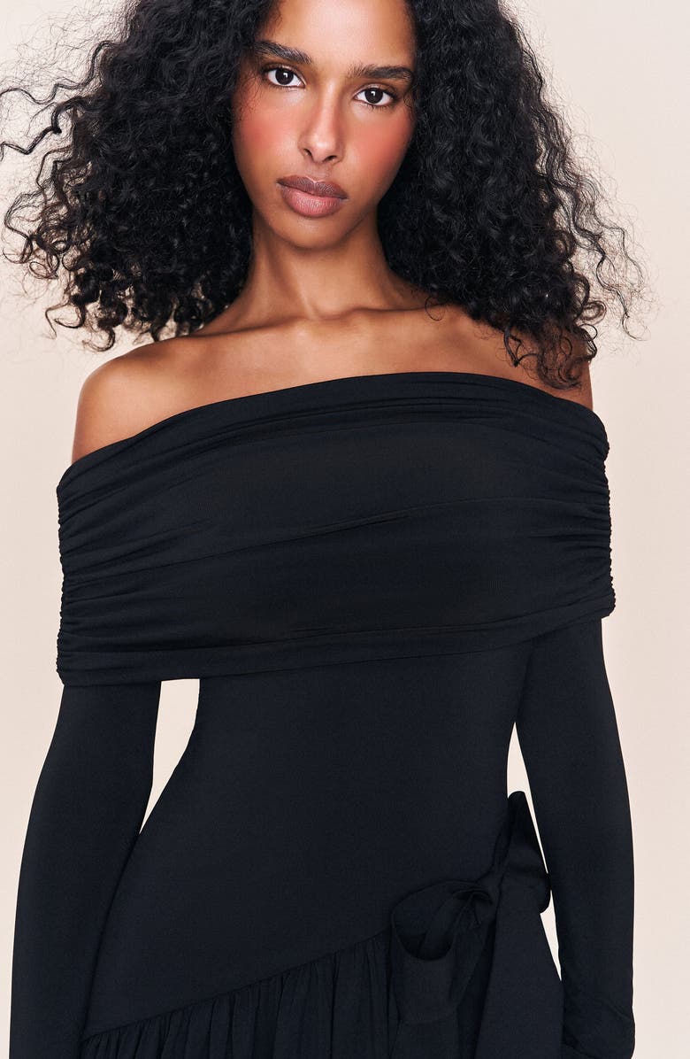 Guizio Lola Mini Dress, Alternate, color, Black