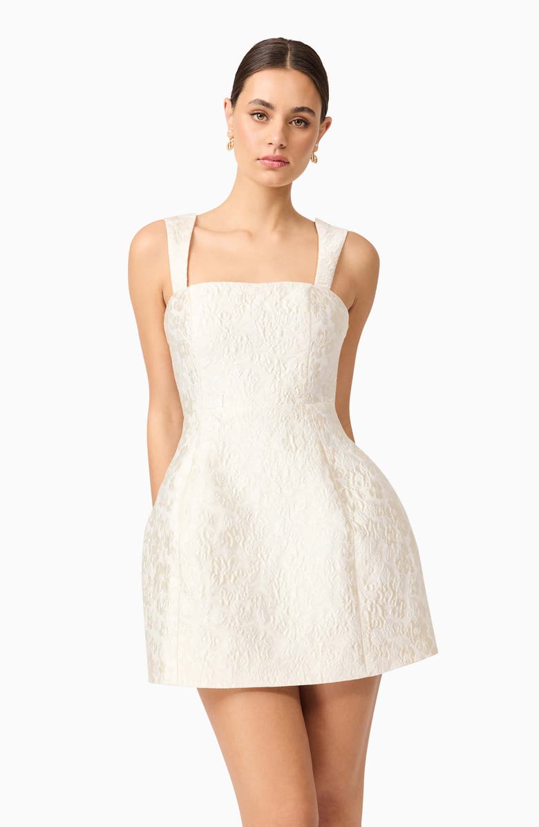 Elliatt Galadirel Jacquard Sleeveless Minidress, Alternate, color, Ivory