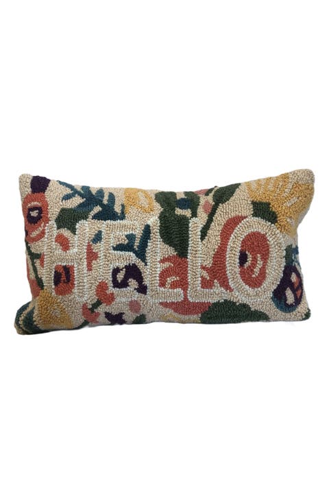 Reba 'Hello' Indoor/Outdoor Throw Pillow