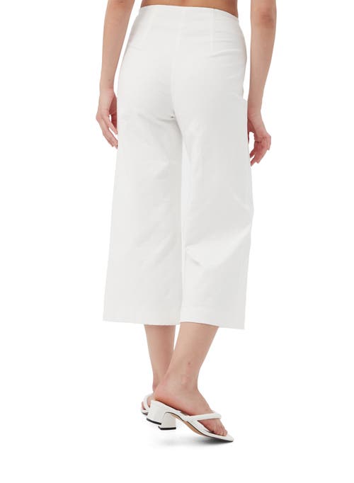 Trina Turk Saltie 2 Cropped Wide Leg Pant In Whitewash