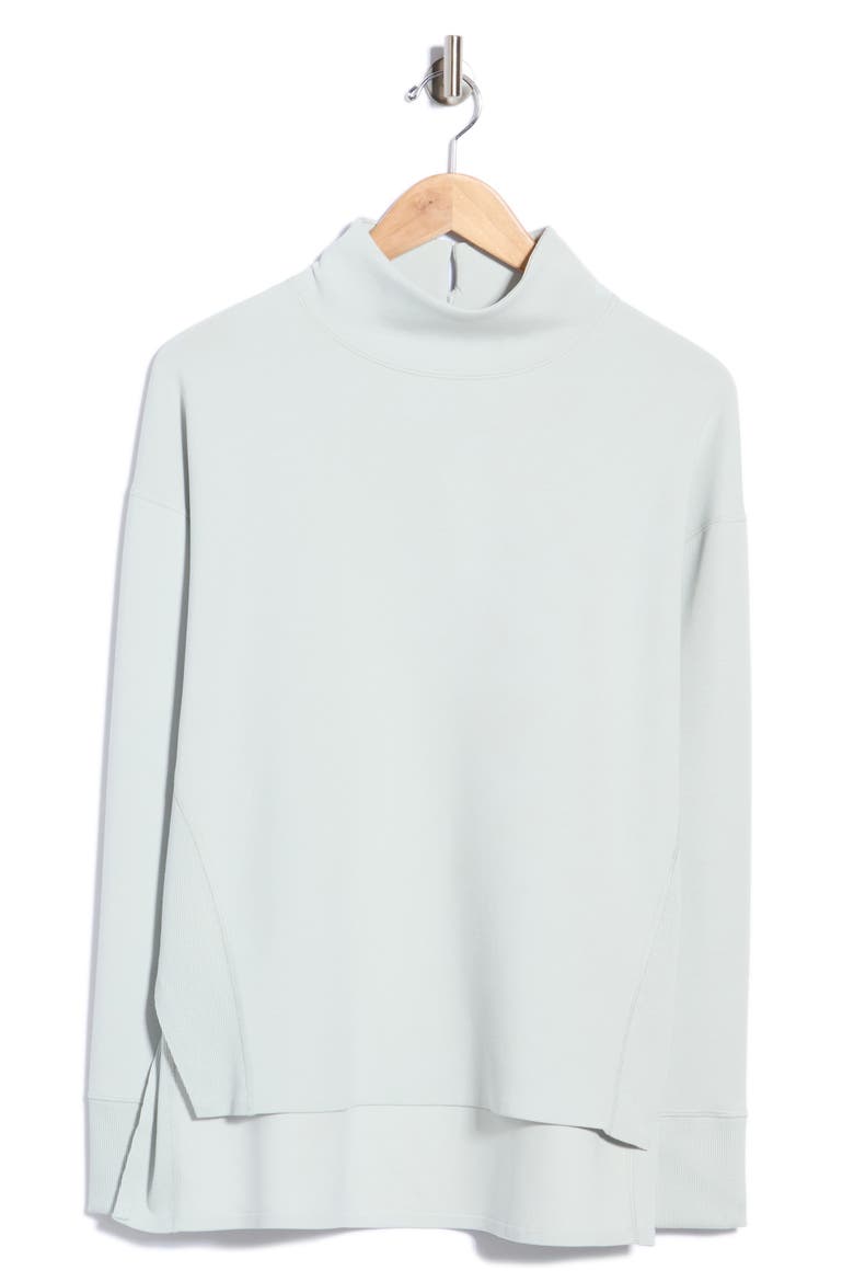 Dreamglow Mock Neck Pullover, Main, color, WHISPER GRAY