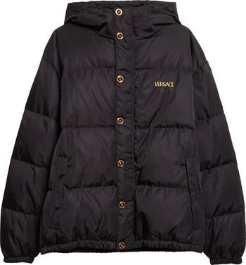 Versace Medusa Logo Embroidered Down Puffer Jacket | Nordstrom