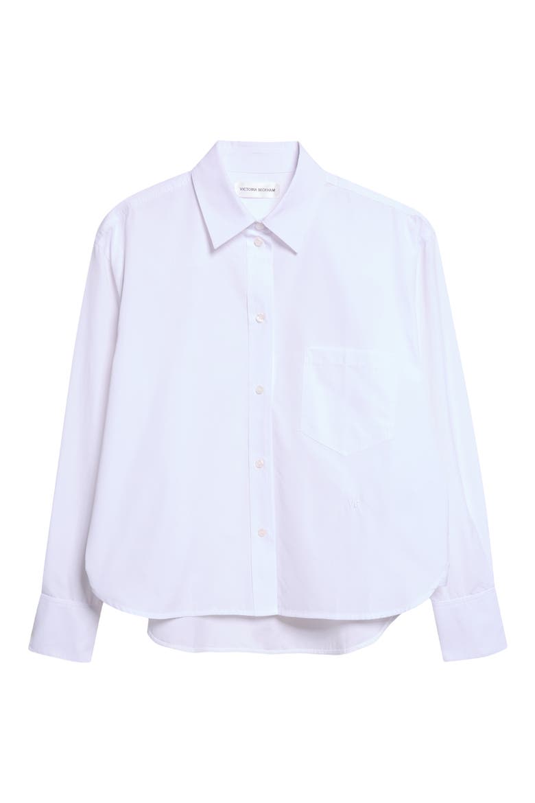 Ellys Cotton Poplin Button-Up Shirt, Alternate, color, WHITE