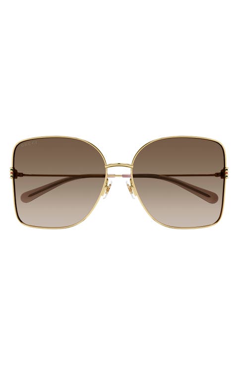 62mm Oversized Square Sunglasses