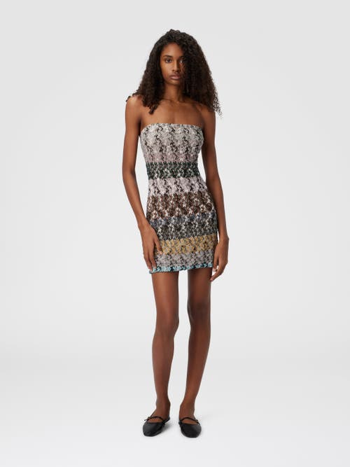 Missoni Strapless Embellished Mini Cocktail Dress In Multi